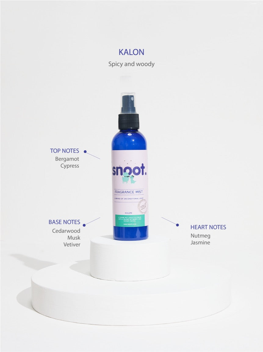 Snoot best smelling fragrance mist Kalon for dogs and cats