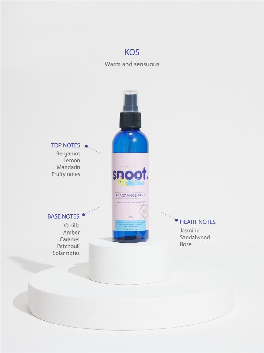Snoot best smelling fragrance mist Kos for dogs and cats