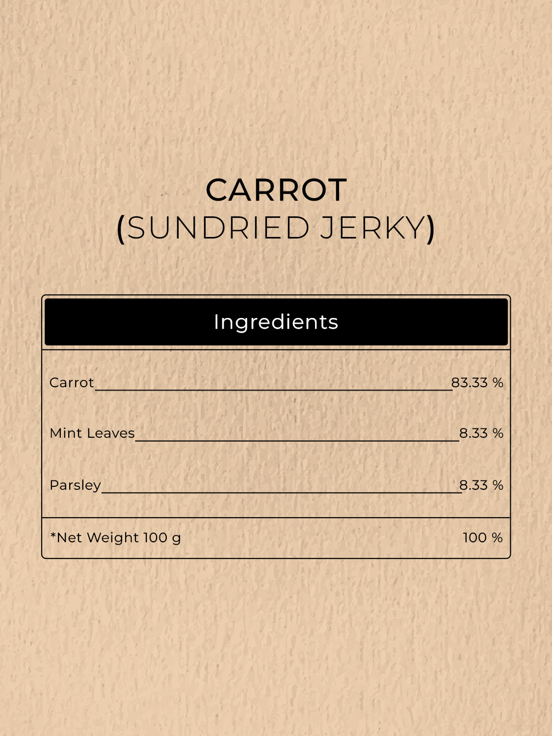 CARROT (Sundried Jerky)