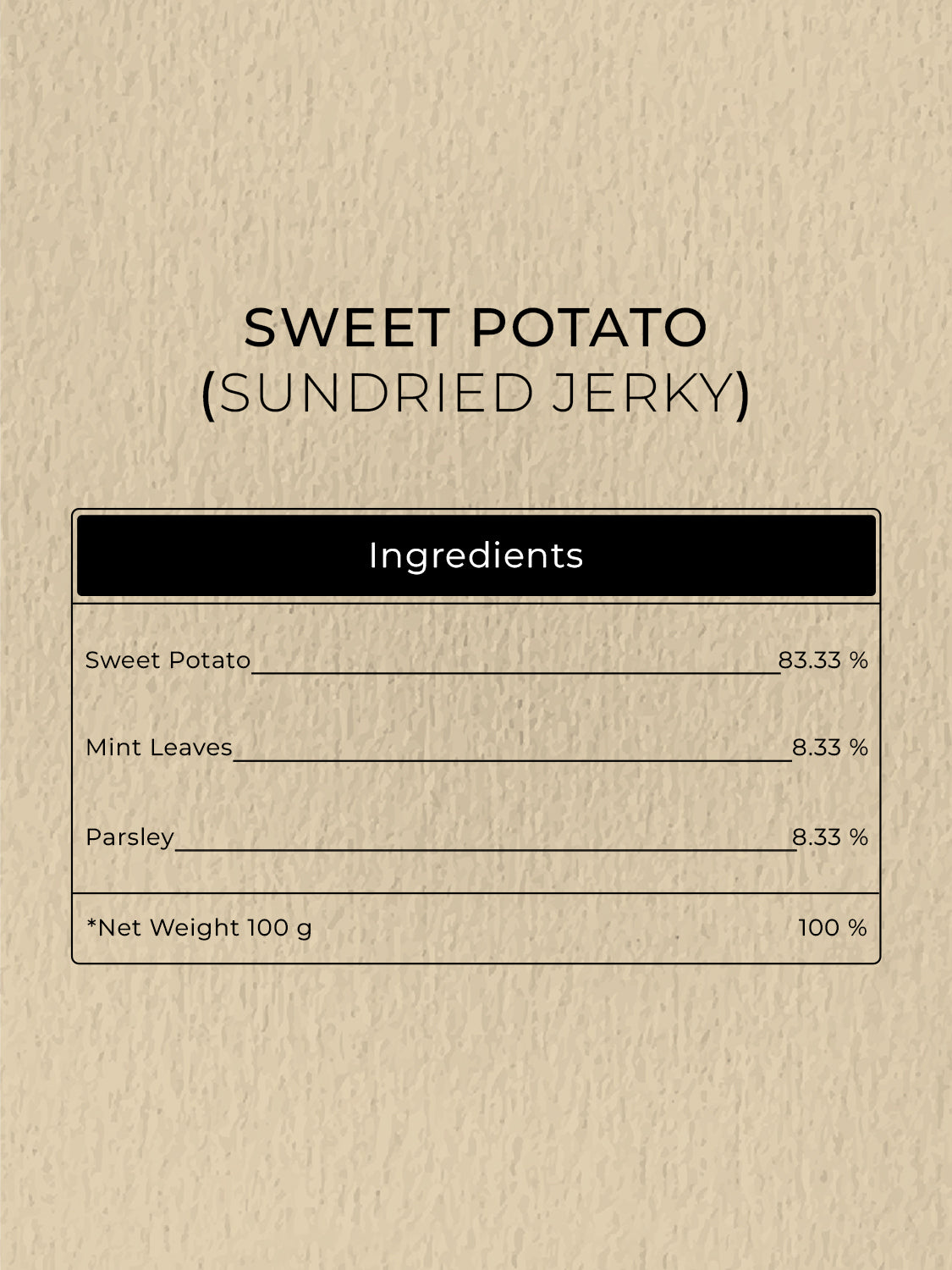 SWEET POTATO (Sundried Jerky)