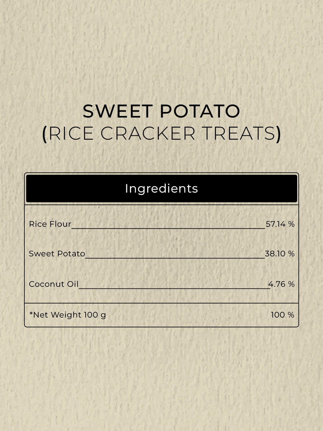 SWEET POTATO (Rice Crackers)